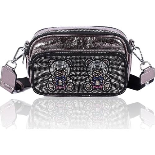 Luxury Brand Designer Womens Handbag Fashion Silver Small Crossbody Bag 2021 Winter Shoulder Bags High Quality PU Leather Totes