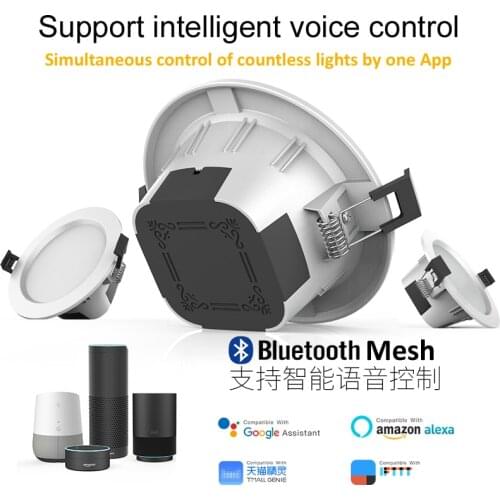 Led downlight RGBCW 5w smartBT Mesh Bluetooth 9w intelligent recessed spot lamp voice control alexa google IFTTT