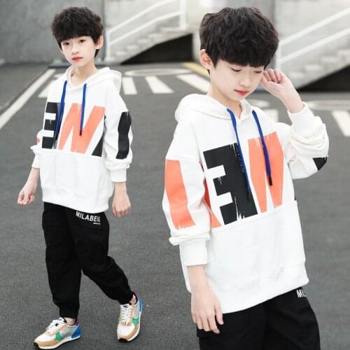 Loose Spring Autumn Boys Sweatshirts Jacket Coat Kids Outwear Children Clothes Tops Teenager Sport Beach School High Quality