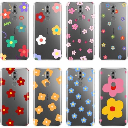 Back Cover For Nokia 7.1 6.1 5.1 3.1 2.1 Plus Yellow Flower Aesthetic Red Pink Floral Phone Case Silicone For Nokia 4.2 3.2