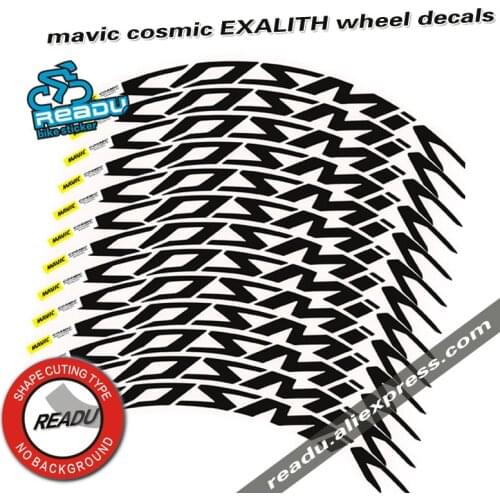 2017 mavic cosmic EXALITH Road Bike Wheelset decals 700C bicycle Wheel rims stickers A Pair rim depth 40mm 52mm decals