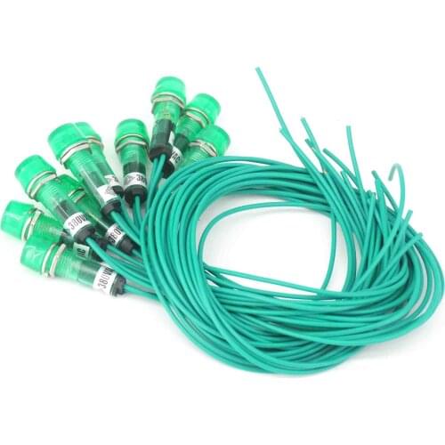 380V Green Indicator Lamp Signal Switch Light Special M10 For Water Heater Food Grade