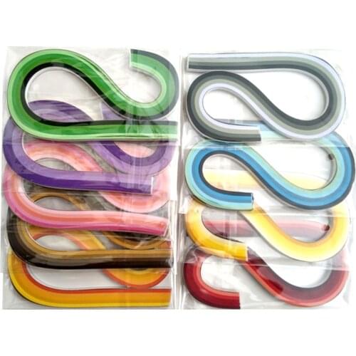 5MM gradient colorful Paper Strips (39cm length) quilling materials for paper craft