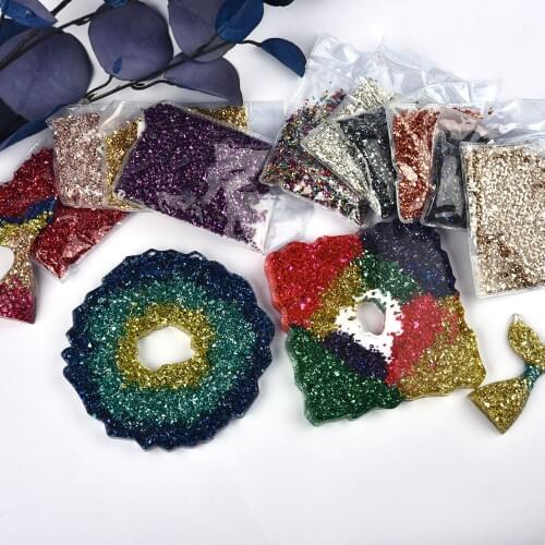 50g/bag Mixed Crushed Glass Filler DIY Epoxy Resin Casting Nail Art Stones Irregular Decoration Jewelry Making Filler