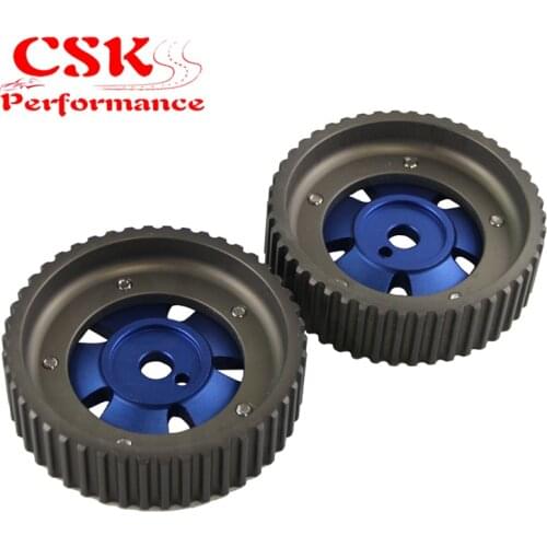 Aluminum Adjustable Cam Gears Pulley Fit For Mitsubishi 4G93 DOHC Lancer Mirage Blue