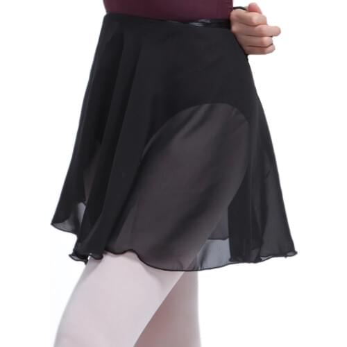 Ballet skirt women chiffon short dance skirt sheer wrap ballet skirt