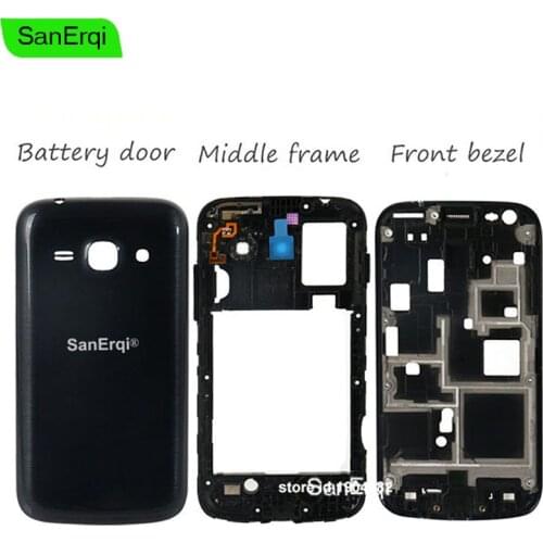 SanErqi 10pcs Full Housing Cover For Samsung Galaxy Ace 3 S7270 Front Frame + Middle Chassis Bezel + Back Battery Cover