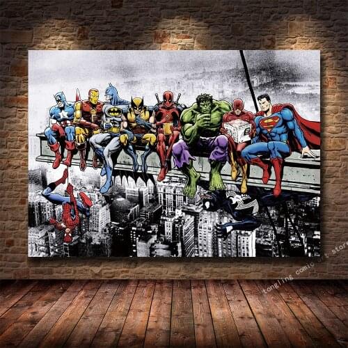 Disney Marvel Avengers Superhero Paintings Canvas Painting Poster And Print Wall Art Picture For Living Room Home Decor Cuadros