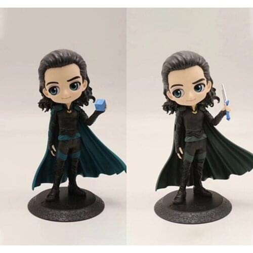 Marvel Avengers Q Version Of Loki Pvc Figure Doll Collection Gift About 14cm