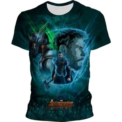 Thor Tshirts Men T Shirt Summer Marvel Hero 3D Print Cool Children T-shirts Short Sleeve Streetwear Women Oversize Clothes