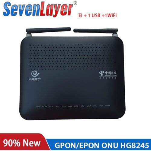 GPON oNU HG8245 1000Base wireles Terminal 2POTS+4GE 1USB 1WiFi Modem Router second hand Wireless Network Equipment 90%new