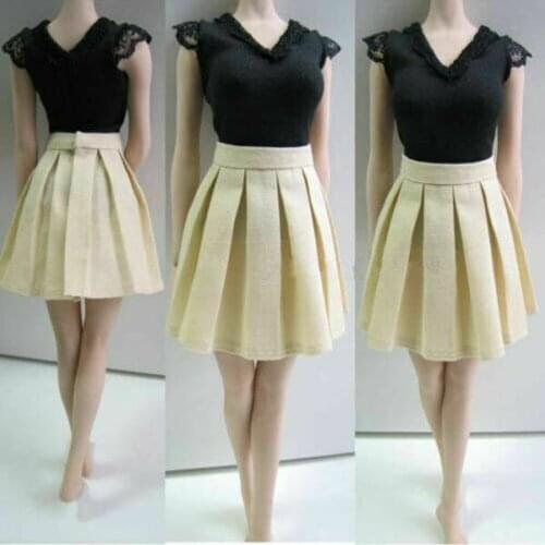 New in stock 1/6 Scale Female Vest+Skirt Suit Clothing Fit TB Action Figure Body Accessories Women Clothes Set