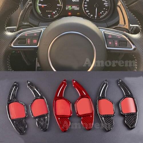 Forged Carbon Steering Wheel Paddle Shifter For Audi A4 B8 A3 8P S3 Q5 A8 R8 TT TTS MK2 8J A5 S5 Coupe Sportback Quattro Sline