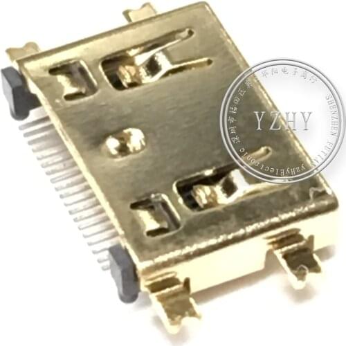 MINI HDMI 19 p/F heavy plate mother seat four feet all the strap connector SMT TYPE C gold-plated needle