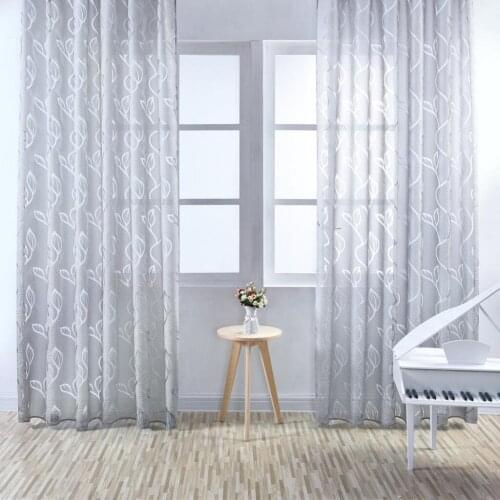 Fashion Eyelet Oriental Tulle Voile Sheer Window Curtains Drapes Divider