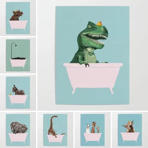 Modular Hd Prints Pictures Kittens Bathtub Home Decoration Painting Canvas Animal Poster Framework Wall Artwork For Living Room