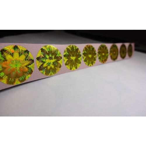 Customized made void gold hologram label printing sticker , Free design ! void if removed