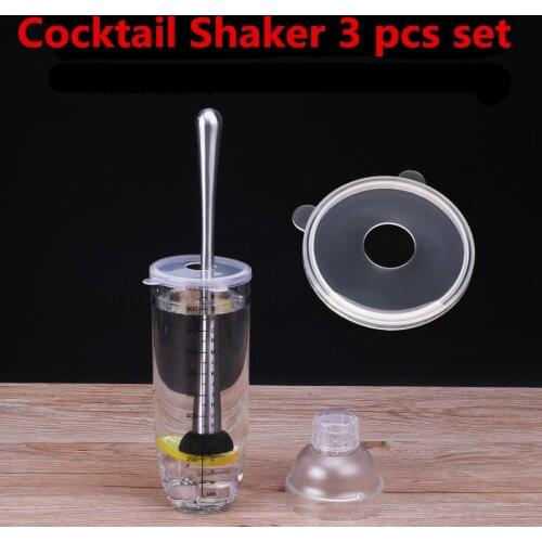 Plastic Cocktail Shaker set Tea milk 350ml/530ml/700ml/1000ml Wine Beverage Mixer Wine Shaker Drink Mixer Barware bar tool cup