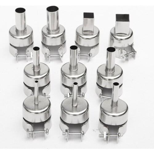10Pcs 3/4/5/6/7/8/10/12mm Heat Gun Nozzles Heat Air Guns Nozzle For 850 Hot Air Soldering Station Nozzles
