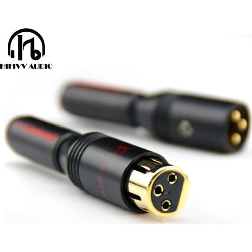 Gold-plated XLR to XRL Connector 3 Pin Female or Male Balance Plug 6-10mm