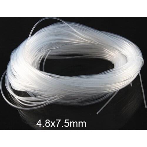 4.8x7.5mm Transparent silica gel tube food grade silicone tube lucency silicon hose FDA tasteless capillary tubing