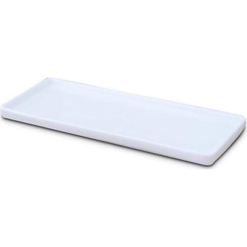 Rectangular Ceramic Tray Plate White Porcelain Rectangular Plate Mouthwash Cup Tray Bathroom Living Storage Tray
