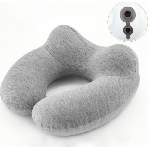 Hot sale U-Shape Neck Pillow for Airplane Inflatable Neck Pillow Travel Accessories Comfortable Pillows for Sleep Home Textile