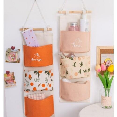 Contracted pure and fresh and lovely make full use of metope space to hang wall type design many compartment receive hangbag J06