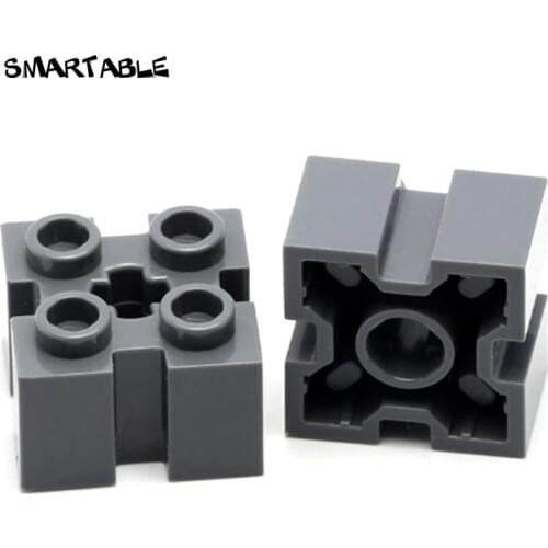 Smartable Brick Special 2x2 with Axle Hole with Groove in 4 Sides Building Blocks Parts Toys For Kids Compatible 90258 30pcs/lot