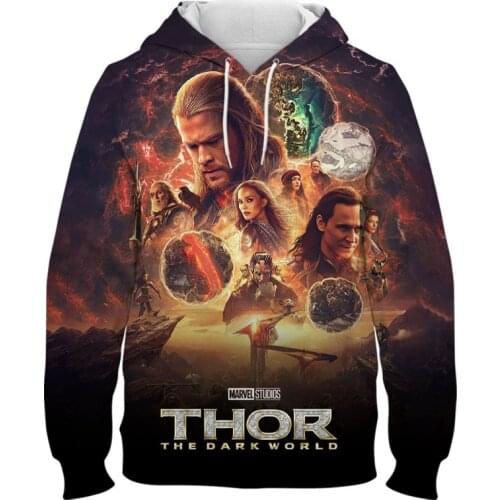 Avengers Thor 3DPrint Sweatshirts Men Women Children Casual Hoodies Pullover Long Sleeve Boy Girl Kids Streetwear Jacke Clothing