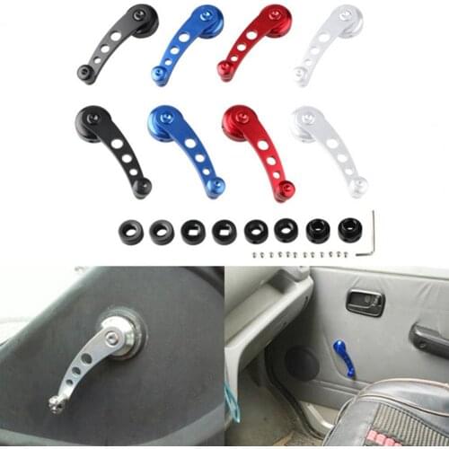 1 Set Aluminum Alloy Car Window Handle Universal Wear-resistant Window Riser Handle Replacement for Vehicle
