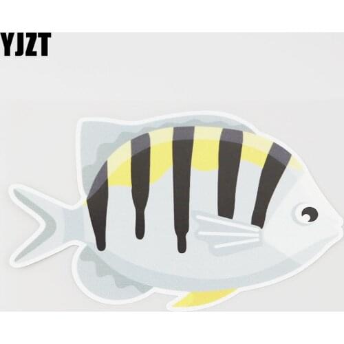YJZT 14.3CMX8.8CM Beautiful Coral Fish Car Sticker Superior Quality Pvc Decal 6A-0265