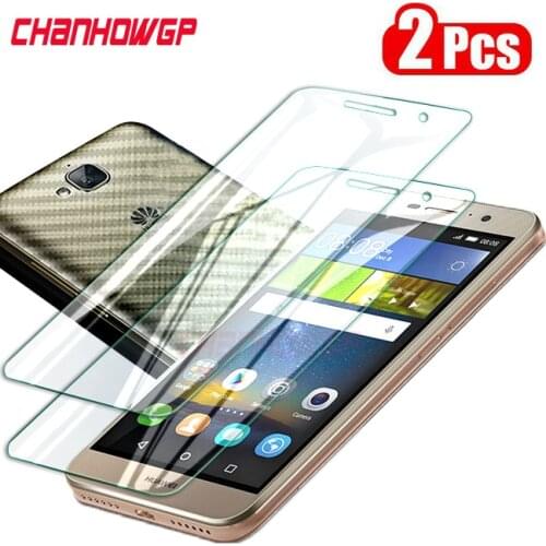 2pcs Tempered Glass For Huawei Y6 4C Pro TIT-AL00 U02 GR3 2017 Y5II LYO-L01 P20 lite 2019 honor 8X Lite G Power Screen Protector