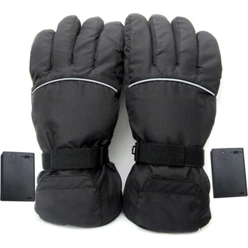 1 Pair 4.5V Waterproof Electric Heated Gloves Windproof Battery Powered Ski Biker Thermals Warm Heating Hand Gloves
