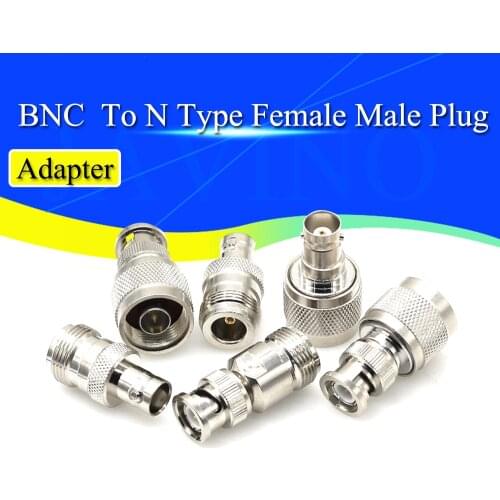 1PCS BNC To N Connectors Type Male Female RF Connector Adapter Test Converter Kit Transmission Cables N To BNC connector