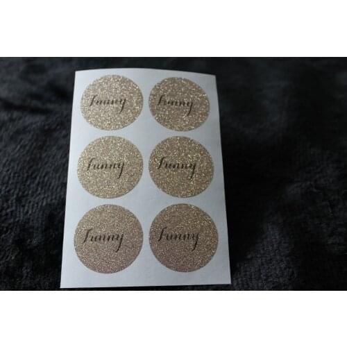 3.8cm Funny Rose gold glitter classic round sticker