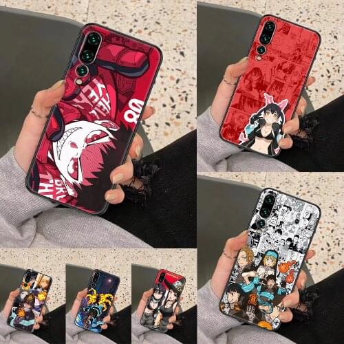 Anime Fire Force Phone case For Huawei P Mate P10 P20 P30 P40 10 20 Smart Z Pro Lite 2019 black silicone back tpu Etui 3D