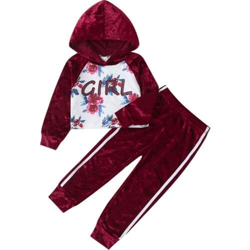 Kids Girl Clothing Set Autumn Toddler Wear Outfit Clothes Cute Hoody Pants Trousers Fashion Christmas Suit