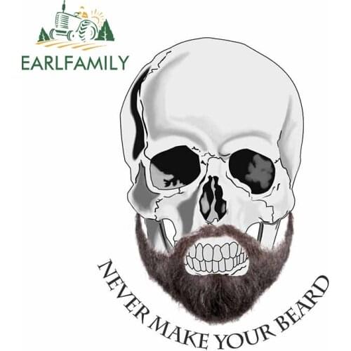 EARLFAMILY 13cm x 10.4cm for Skull T Shirt Laptop Anime Car Stickers Personality Vehicle Body for Car Waterproof Decal Decor