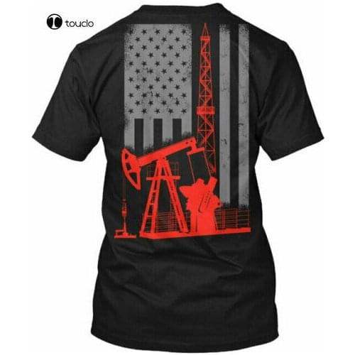 Oilfield Flag! Not Sold In Stores! Tee T-Shirt Cotton Crew Neck