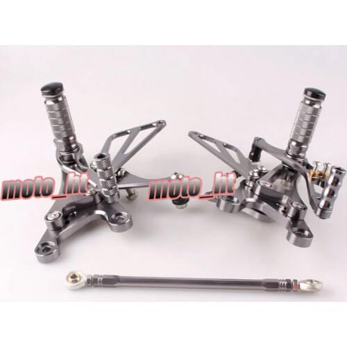 GZYF CNC Motorcycle Adjustable Rearset Rear Set Footpegs Foot Rest Pegs For Yamaha YZF R1 2004 2005 2006 Aluminum Alloy