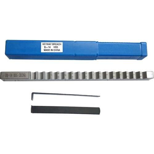 Keyway Broach 14mm D Push-Type Metric Size High Speed Steel Material Metalworking Cutting Tool CNC Machinine