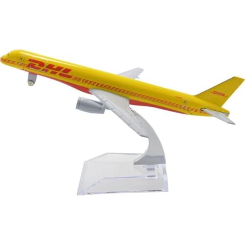 TANG DYNASTY(TM) 1:400 16cm 757 DHL Cargo Airplane Diecast with Desk Stand