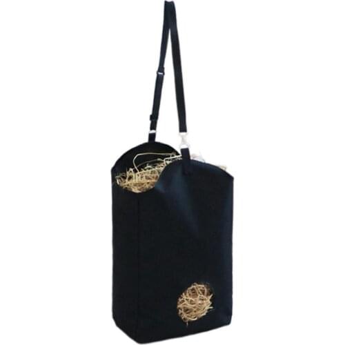 Horse Hay Bag Equestrian Slow Feed Haylage Hay Bag Tote Foldable With Hay Travel Bag Equestrian Supplies