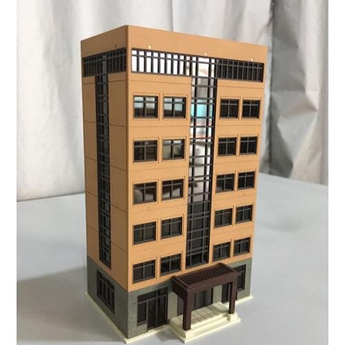 1/150 N Scale Modern Anime Scene City Building Hard Plastic DIY Assembling Train Model Kits Sand Table Architecture Accessories
