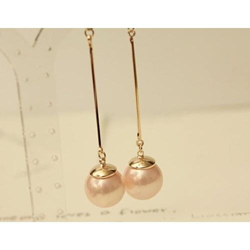 Fashion Good Quality Long Pearl Earrings Imitation Pearl Gold Pearl Earrings Fashion Woman gift Jewelry DD1502