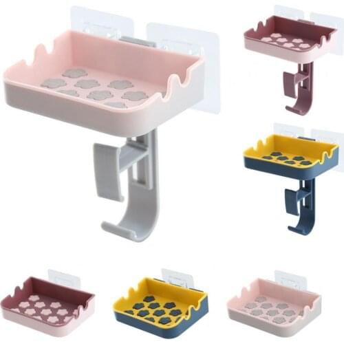 Practical Soap Box Load Bearing Suction Cup Soap Tray Punch Free Bathroom Soap Holder Trace-less with Hanger for Soap