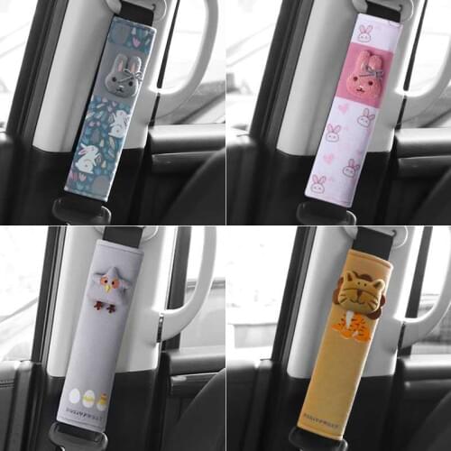 1pcs Car seat belt shoulder pads seat belt four seasons lengthen cartoon cute doll seat belt cover protective cover supplies