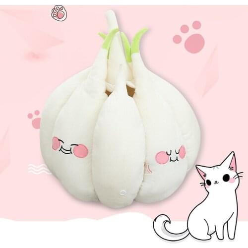 Semi-enclosed Dog Bed Warm Thicken Pet Cat Nest Autumn and Winter Cartoon Garlic Kennel House For Pet Dog Cat Washable
