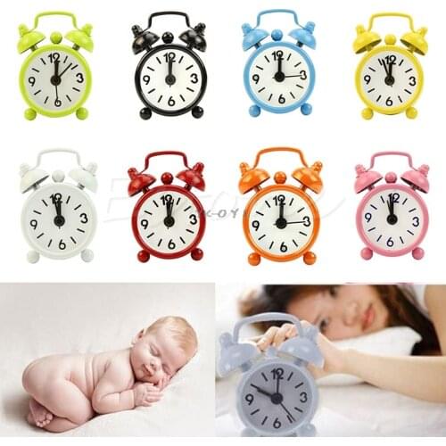 Popular Dial Number Round Desk Alarm Clock For Children Girl House Decoration